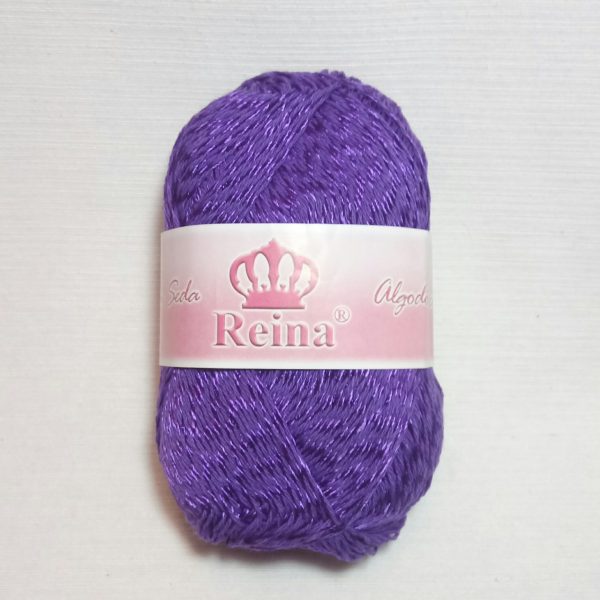 hilo de algodón con seda violeta