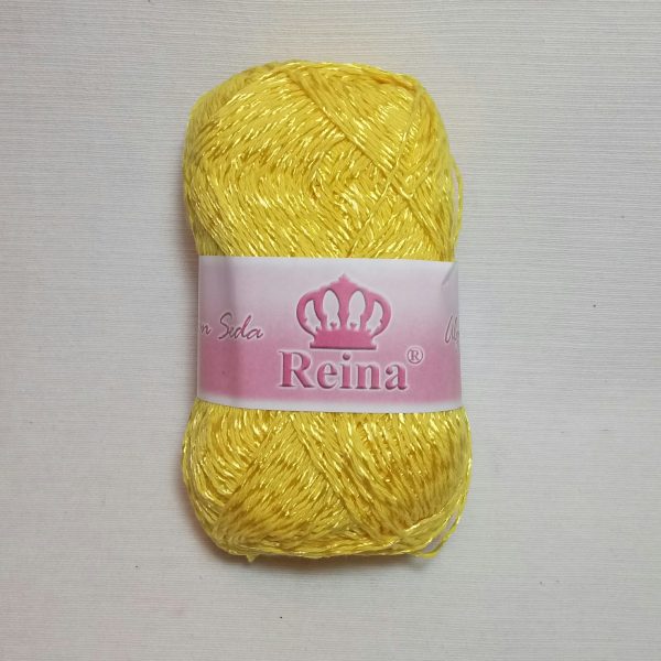 hilo de algodón con seda amarillo