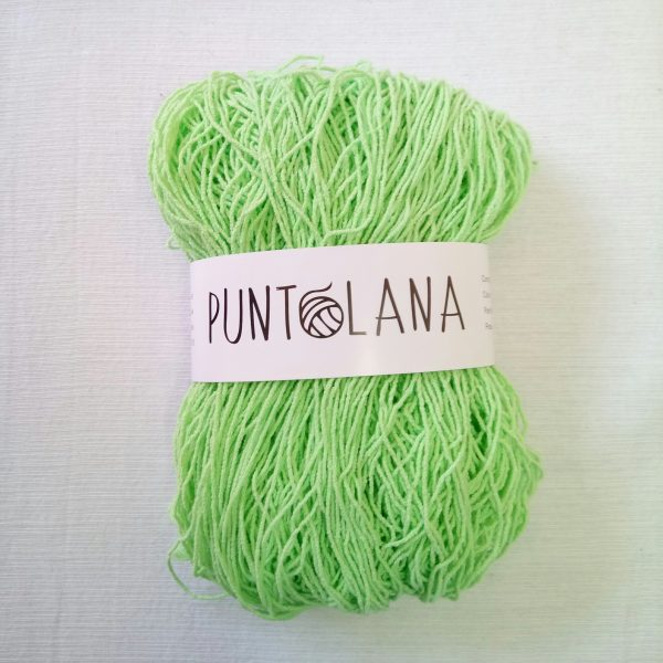 hilo algodón elastizado verde manzana
