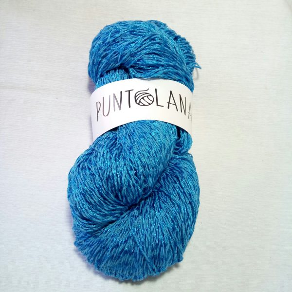 algodón con seda azul francia