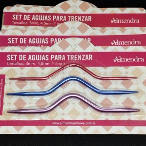 set agujas para trenzas